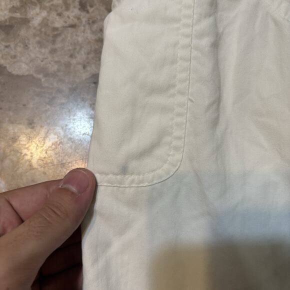 Clothing Arts Shirt Mens Medium White Cream P Cubed Button Up Travel - Picture 5 of 11